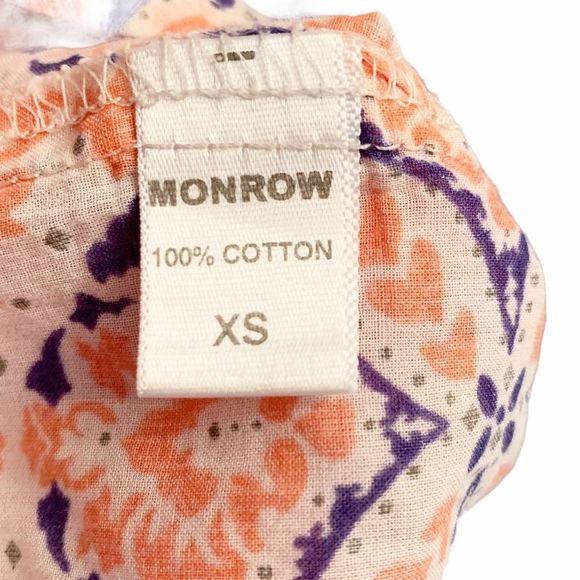 Monrow Pink Blue Button Down Shirt - Picture 4 of 5